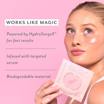 Image of the Patchology Served Chilled Rose All Day Eye Gels 5pk box