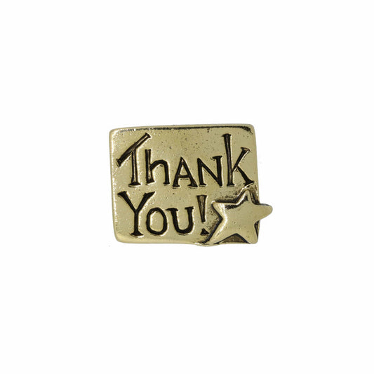 Thank You Gold Lapel Pin