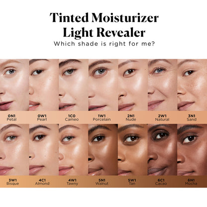A shade comparison of Laura Mercier Tinted Moisturizer Light Revealer Natural Skin Illuminator Broad Spectrum SPF 25 variant: Petal