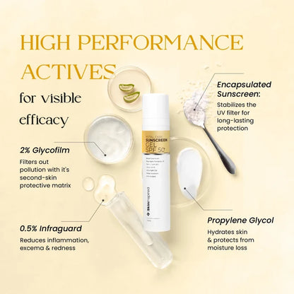 SkinInspired ultra light gel sunscreen formulated with high performance UV filters for broad spectrum protection