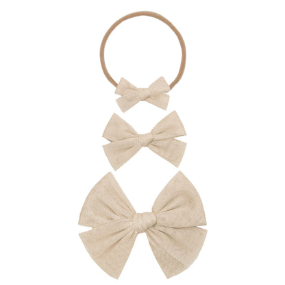 Tulle Bow - Sand