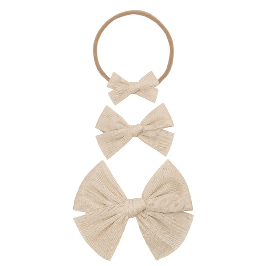 Tulle Bow - Sand
