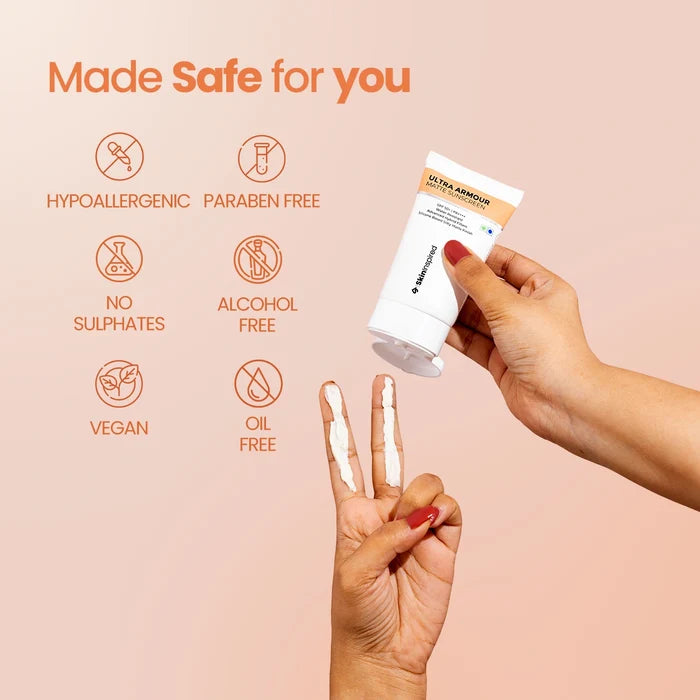 SkinInspired Ultra Armour sunscreen made safe with paraben free, alcohol free, sulphate free and vegan formula