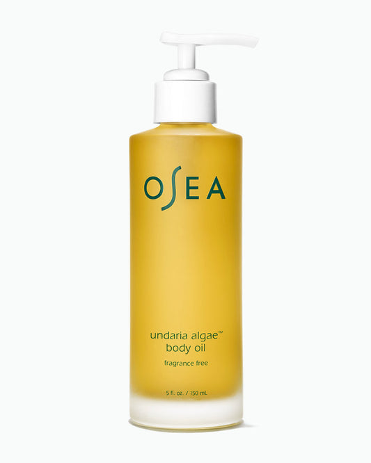 OSEA Undaria Algae Body Oil Fragrance-Free 5 oz pump bottle on white background for ecommerce display