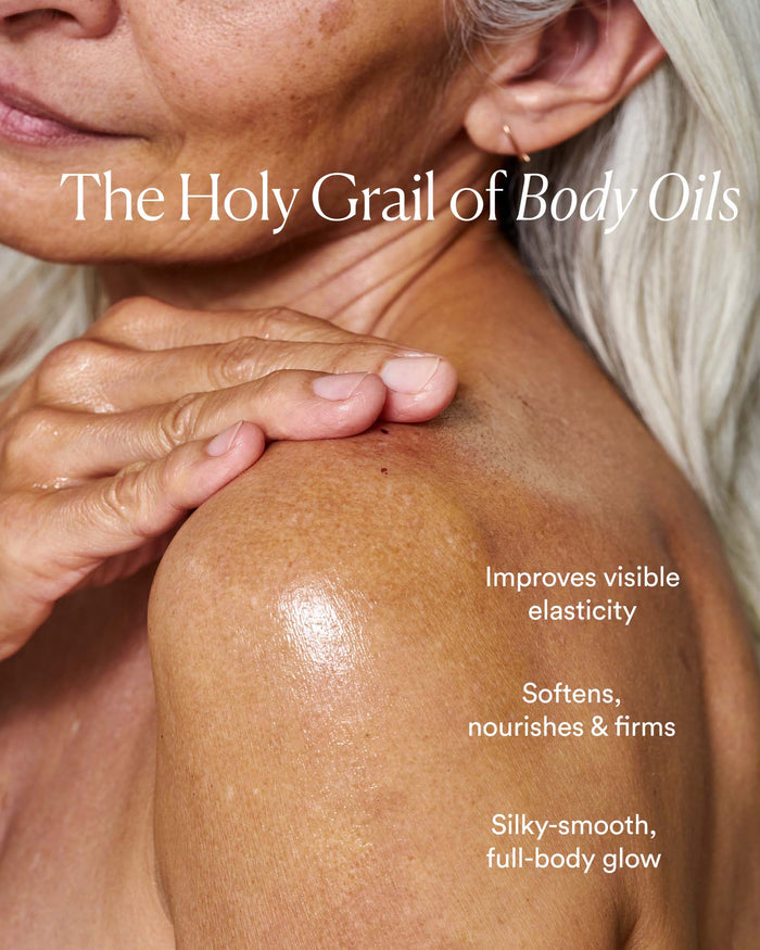 Undaria Algae Body Oil texture swatch highlighting lightweight, non-greasy absorption