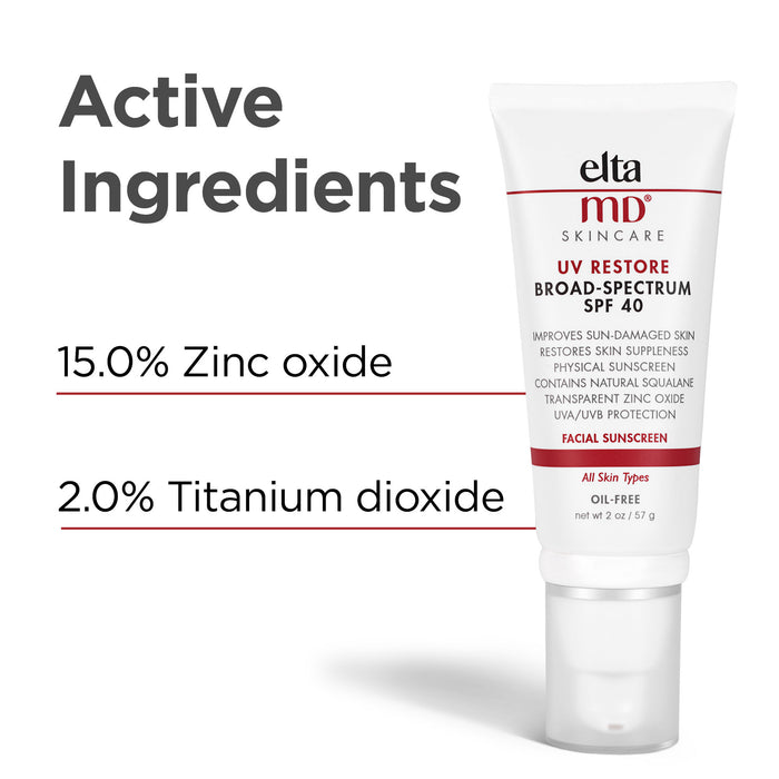 Information related to EltaMD UV Restore Broad-Spectrum Facial Sunscreen SPF 40