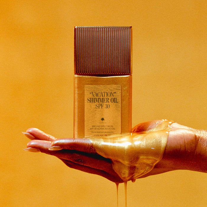 Image of a closed Vacation "Vacation” Shimmer Oil SPF 30