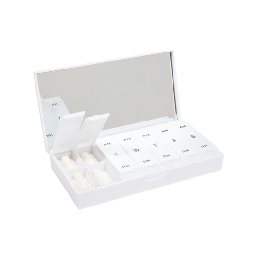 Port and Polish White AM/PM Pill Box main image